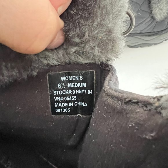 L.L. Bean Quilted Winter Snow Boots Faux Fur Lined Mid Calf Lace Up Booties - Picture 9 of 16